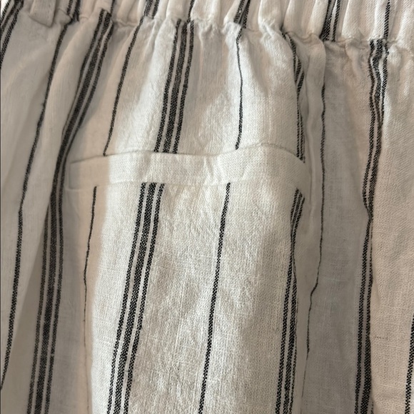 NWT Central Park Wesr Striped Wide-Leg Pants linen Medium - Picture 5 of 5